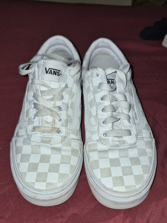 Vans Shoes - Vans White/Cream Checkerboard Low Top Sneakers